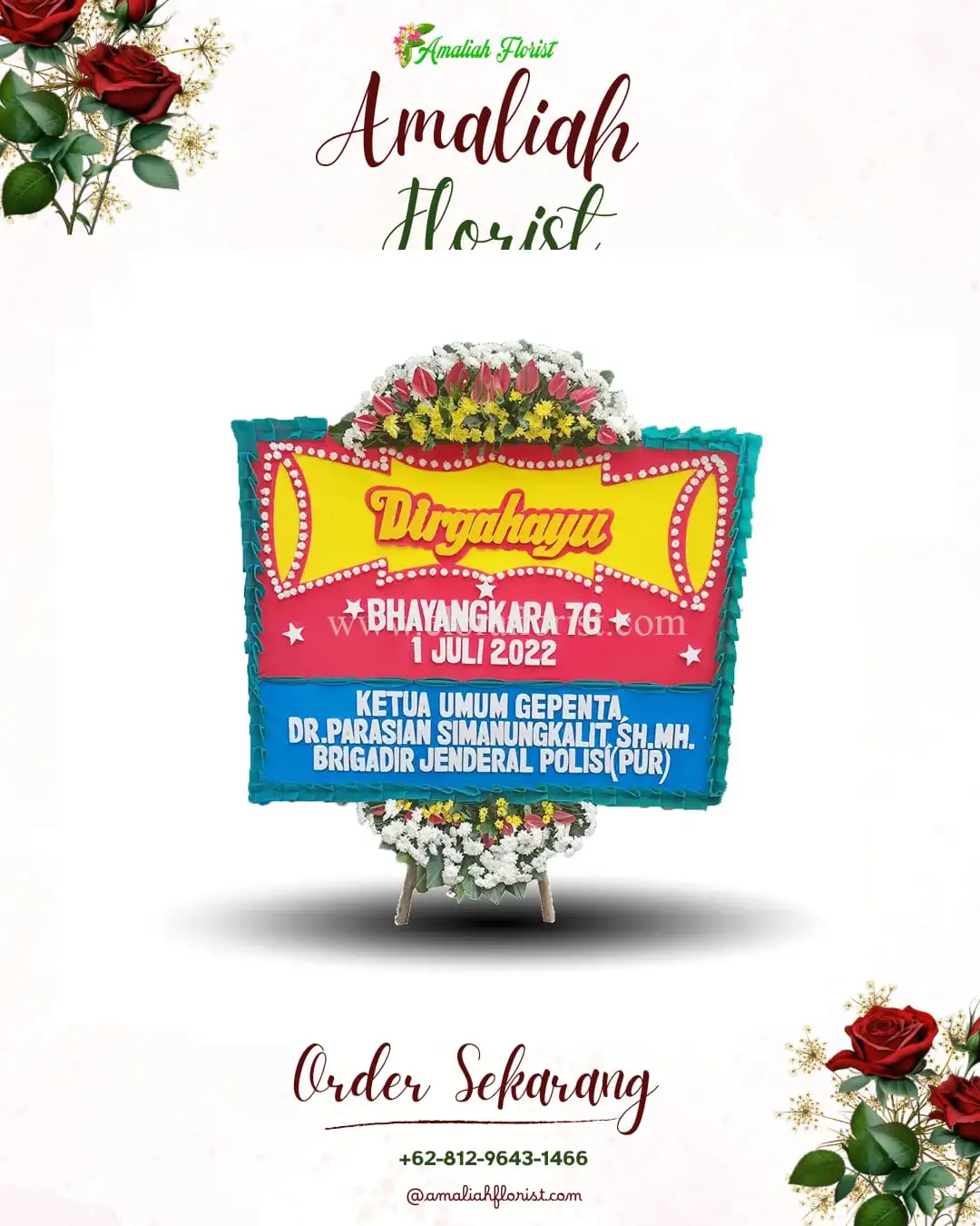 Papan Bunga HUT Ulang Tahun Kepulauan Joronga