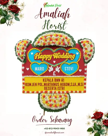 Papan Bunga Pernikahan Kepulauan Joronga